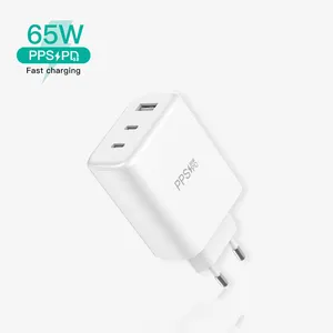 Newest 65W GaN 3 Ports Power Wall PD Charger Travel Adapter fast charging Mobile Phone