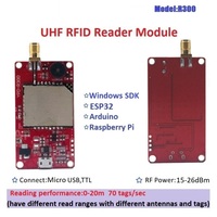Módulo Lector RFID UHF R300, Material ABS YND, Largo Alcance 1-15m, 860-960MHz, Protocolo ISO 18000-6B, Compatible con Red 4G y Raspberry Pi
