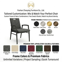 Chaise commerciale empilable avec poignée et accoudoirs, coussin épais pour hôtel, salle multifonctionnelle, centre de formation, événements et célébrations