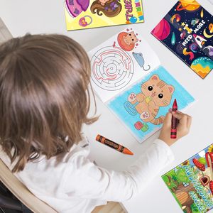 Libros para Colorear Pequeños Personalizados y Crayones para Recuerdos de Fiestas Infantiles, Libros para Colorear Económicos con Diseños de Dibujos Animados para Niños - Product Image 3