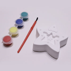 Mainan lukisan anak-anak hadiah Natal mainan lukisan plester diy mainan gambar berwarna lukisan pendidikan gipsum untuk anak-anak - Product Image 5