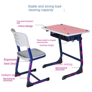 Escritorios y Sillas de Estudio Modernos SONGYE para Estudiantes, Altura Ajustable, Uso Escolar y Doméstico, Garantía de 5 Años, Directo de Fábrica, Acero PT- - Product Image 3