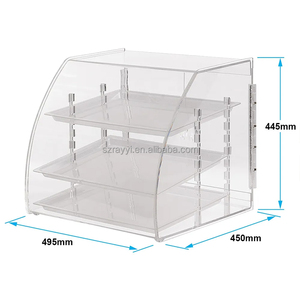 Vitrine de présentation de pâtisseries et de gâteaux en acrylique transparent à 3 niveaux, vente directe d'usine RAY YI, pour boulangerie, pâtisserie, <span class=keywords><strong>magasin</strong></span> de détail. - Product Image 2