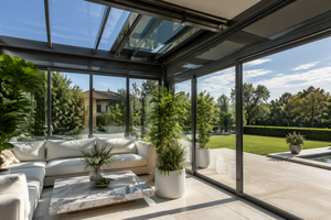 Véranda en aluminium, porche fermé, serre, extension de patio de jardin, maison en verre lumineuse, écologique, imperméable, nature - Product Image 6