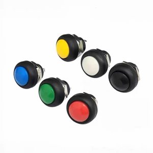 12mm עמיד למים IP65 מתג לחצן ניילון 250V 2A LED מואר בדרך כלל ידית אופנוע פתוחה - Product Image 1