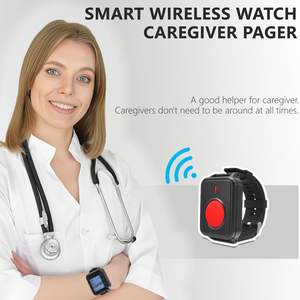 Sistema de Llamada Inalámbrico Electrónico, Pulsera de Emergencia para Personas Mayores con 1 Receptor de Reloj + 1 Botón de Llamada para Ancianos, Familia, Hogar - Product Image 4