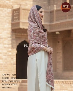 Most Selling Stylish Women's Viscose Floral Winter Lightweight Breathable Shawl Hijab Scarf Modest Wear Traditional Islamic - Product Image 3