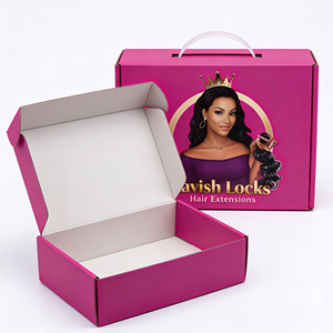 Caja de Embalaje de Cartón Corrugado Personalizada para Cosméticos, Cabello/Pelucas, Impresión Personalizada OEM, Venta al Por Mayor - Product Image 5