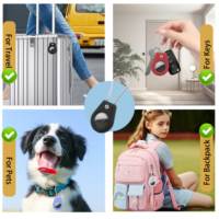 Eraysun coque en silicone pour AirTag Pin anti-rayures support de coque de protection pour enfants personnes âgées caché à l'intérieur des vêtements