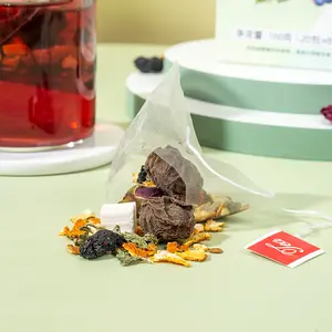 Saquinho de chá misturado com ervas chinesas por atacado, saquinho triangular para chá com sabor de frutas secas