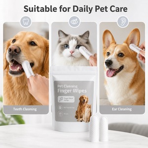 Lot de 50 lingettes nettoyantes pour animaux de compagnie pour chiens et chats – Soin quotidien des yeux, des dents et des oreilles - Product Image 2