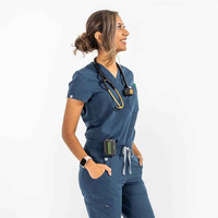 Uniforme de personnalisation d'usine matériau extensible hôpital médecin infirmière gommage femmes travail gommages uniformes gommage survêtement ensembles