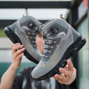 Men's High Top Safety Boots Steel Toe Breathable Rubber Outsole Work Shoes - Product Image 5
