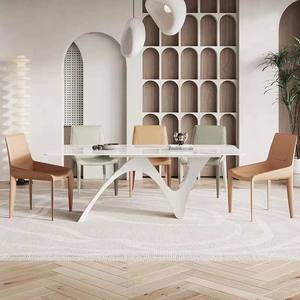 <span class=keywords><strong>Table</strong></span> à manger minimaliste italienne moderne, au design <span class=keywords><strong>rectangulaire</strong></span> simple, idéale pour les salles à manger familiales, etc. - Product Image 4