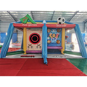 Juegos Inflables 6 en 1 para Parques de Diversiones Interiores y Exteriores, Juegos de Lanzamiento de Hacha, Baloncesto, Fútbol y Tiro - Product Image 5