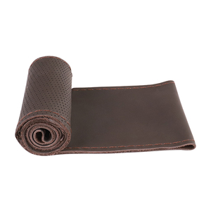 Housse de volant brillant sport Tesla modèle 3 <span class=keywords><strong>Logo</strong></span> housse de volant universel cousu à la main en cuir personnalisé pour Honda pour <span class=keywords><strong>Vw</strong></span> - Product Image 2