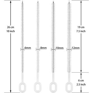 <b>Stanley</b> Glass <b>Straw</b> Cleaning Brush Long Handle PP and Silicone Material <b>Bottle</b> Brush for Car and <b>Water</b> Cup <b>Straws</b> - Product Image 4