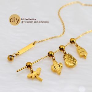 Cute 316l 18k Stainless Steel Luxury Customize <b>Bracelet</b> <b>Charm</b> for Jewelry Making Wholesale - Product Image 3