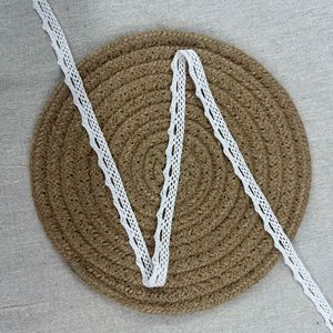 Ribete de Encaje de Algodón Puro con Borde Picot Delicado de 1.0 cm, Acabado <span class=keywords><strong>para</strong></span> <span class=keywords><strong>Ropa</strong></span> de Bebé y Artesanías de Colección YLC07 - Product Image 1