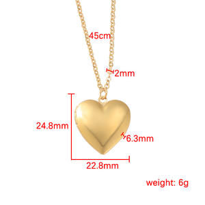 FanWan Custom Picture Box Trendy Couple Love Mirror Stainless Steel <strong>Open</strong> Photo <strong>Frame</strong> Necklace Link Chain <strong>Multiple</strong> Styles DIY - Product Image 5