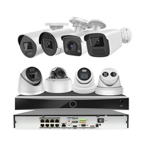 Kit de caméra de sécurité extérieure Vikylin IP PoE NVR avec 8 caméras 4MP H.265 jusqu'à 4 To, vision nocturne couleur, grand angle