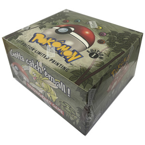 Hộp Booster Pokemon tiếng Anh phiên bản đầu tiên năm 1999, bộ đồ chơi giả hóa hóa thạch rừng, bán buôn - Product Image 1