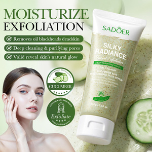 Gommage exfoliant pour le visage à l'aloe vera, à l'avocat et à l'acide salicylique pour éliminer les cellules mortes et contrôler la production de sébum. 100g - Product Image 2