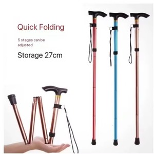 High-load Adjustable Aluminum Alloy Four-legged Crutch for Assisting the Elderly to Use Crutches - Product Image 4