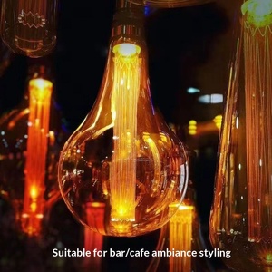 Risinglights Creative Design Atmosphere Brown Glass Single Pendant <strong>Light</strong> 2700K Soft Warm White Ambient <strong>Light</strong> <strong>Small</strong> Circle <strong>Shade</strong> - Product Image 3