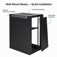Armoire de serveur murale 12U 19 pouces en acier laminé à froid, coffret réseau, armoire de données intérieure, fabrication OEM