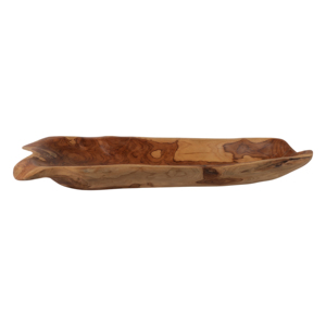 Ciotola in Legno di Teak, Centrotavola Decorativo Lungo, Accessorio Moderno e Rustico per Tavolino da Caffè - Product Image 4