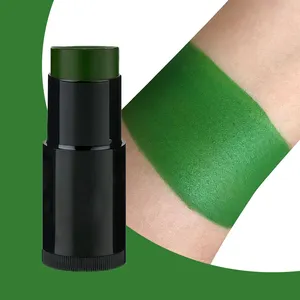 Нейтральная упаковка, зеленая краска для тела, краска для лица на Хэллоуин, без логотипа, веганский макияж