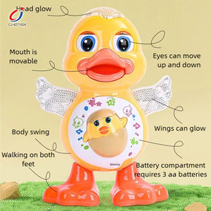 Chengji acender dança pato brinquedo crianças agitar corpo interessante desenhos animados engraçado dança andar amarelo pato bebê brinquedo - Product Image 2