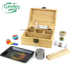 Custom Natural Remedy Bamboo Stash Accessory for Storage Herbal <strong>Herb</strong> <strong>Box</strong> Rolling Kit Tray Grinder Storage Wooden <strong>Box</strong> - Product Image 2