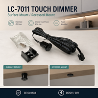 Interrupteur tactile à intensité variable pour armoire, 12V 24V, capteur de contrôle central pour système d'éclairage LED de meuble et étagère LC-7011-23