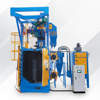 Système de convoyeur de machine de sablage Taisheng 2x7,5 kW avec contrôle PLC pour le nettoyage des composants structurels, efficacité à double crochet