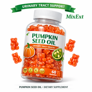 <span class=keywords><strong>Gummies</strong></span> MixExt à l'huile de graines de citrouille et au palmier nain sans sucre, antioxydant pour la croissance des cheveux, la santé de la peau et le soutien de la prostate, OEM ODM - Product Image 2