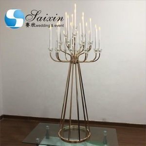 ZT-440 Hot Sell Wedding Table Decoration 25 Arms Big Gold Metal <strong>Candelabra</strong> - Product Image 2