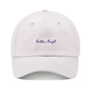 90s casuais chapéus logotipo bordado personalizado design simples de algodão bege curvo pico pai chapéus caps para ginásio