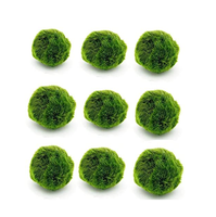 Boule de plafond en mousse de marimo verte artificielle QSHLHP-948 Offre Spéciale pour décoration intérieure