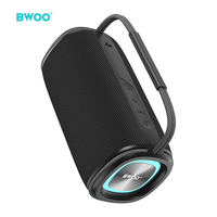 Speaker Bluetooth Nirkabel BWOO Dual Bass Portabel Surround Sound Subwoofer Tahan Air untuk Luar Ruangan, Berkemah, dan Pesta