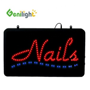 ป้ายไฟ LED โฆษณาในร่ม Genilight รูปทรงสี่เหลี่ยมผืนผ้าขนาด 22x13 นิ้ว ปรับแต่งได้ หลายสี กระพริบ สำหรับร้านทำเล็บ ร้านสปา พร้อมแสดงเบอร์โทรศัพท์ - Product Image 3
