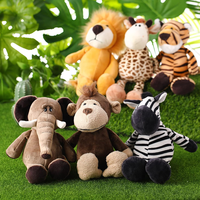 Poupée en peluche personnalisée 25cm animaux de la forêt de la jungle jouets pour enfants girafe éléphant singe lion tigre jouet animal en peluche vente en gros