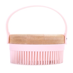 <span class=keywords><strong>Spugna</strong></span> da <span class=keywords><strong>Bagno</strong></span> Ovale in <span class=keywords><strong>Silicone</strong></span> e Legno di Bambù per Bambini e Adulti, Spazzola per Pulizia del Corpo e Massaggio - Product Image 4