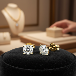 100% Real 0.50TCW Round Cut Diamond Solitaire <b>Stud</b> <b>Earring</b> Best Wholesale Price Product Category - Product Image 3