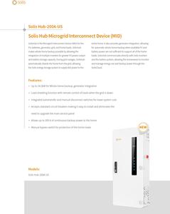 Dispositivo de Interconexión de Microredes Hub-200A-US, Bifásico, Potencia de Entrada Máxima de 11.4kW, Compatible con 3 Inversores, Eficiencia del 98.5%, Hub-2 - Product Image 3