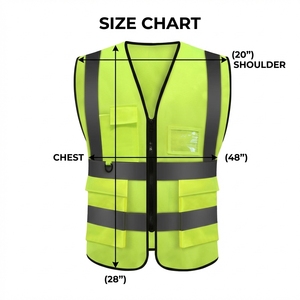 سترة أمان عاكسة من الفئة 2 وفقًا لمعايير ANSI مع إضاءة LED عالية الوضوح مقاومة للماء وشعار مخصص لمواقع البناء - Product Image 5
