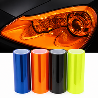 Film protecteur auto-adhésif en PVC hautement extensible noir pour phares et feux arrière, rouleau d'autocollants pour vitres de véhicule