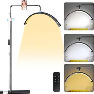 Lámpara de Pie de Metal de 24 Pulgadas y 40W, Estilo Luna, para Cama, Iluminación de Media Luna para Mesita de Noche, Descuento Mixto de Alta Calidad - Product Image 4