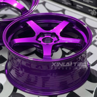 Jantes forgées monobloc XINLAI personnalisées électriques violettes à rayons ouverts et à déport profond, 18-24 pouces, 5x120 5x114.3 5x112, pour Audi